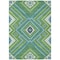 Homeroots 3' X 5' Lime Green Aqua And Ivory Tribal Washable Indoor Outdoor Area Rug 598130 - alternate 3
