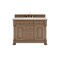 James Martin Vanities Brookfield 48 in. Single Vanity, Pecan w/ 3 CM Victorian Silver Silestone Top 547-V48-PCN-3VSL - alternate 1