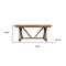 Homeroots 71" Brown Solid Wood Trestle Base Dining Table 719514 - alternate 3