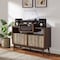 Crosley Nashville Medium Record Player Stand With Vinyl Storage CF1165-BR - alternate 2