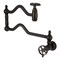 Kingston Brass Wall Mount Pot Filler Faucet with Knurled Handle, Oil Rubbed Bronze KS2105RKZ - alternate 1