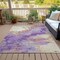 Homeroots 8' X 10' Purple And Gold Abstract Washable Indoor Outdoor Area Rug 631888 - alternate 2