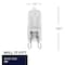 Bulbrite Halogen T4 Bi-Pin Base G9 Light Bulb, 75W, Frost, 5PK 860832 - alternate 3