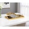 Homeroots Set of Two Gold And Mirrored Glass Handmade Serving Trays 625661 - alternate 1