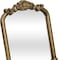 Homeroots 12" Gold Solid Solid Wood Scalloped Framed Makeup Shaving Tabletop Mirror 716308 - alternate 2