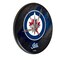 Holland Bar Stool Co Winnipeg Jets 13" Solid Wood Clock WClkPBlkWinJet - alternate 1