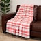 Homeroots Red Woven Cotton Plaid Throw Blanket 478662 - alternate 2