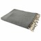 Homeroots 50" X 60" Black and White Woven Cotton Geometric Throw Blanket with Fringe 516610 - alternate 2