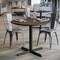 Flash Furniture 36" Round Tabletop, Seamless Surface Technology, Dark Brown with 30" x 30" Black Table Height X-Base ST-RD36-WBR-T3030-GG - alternate 2