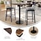 Flash Furniture 30" x 24" Tabletop, Seamless Surface Technology, Dark Brown with 18" Round Black Bar Height Base ST-REC2430-WBR-TR18B-GG - alternate 2