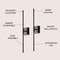 Jonathan Y Makena 28" Modern Minimalist Dimmable Integrated LED Metal Wall Sconce, Black, 2PK JYL7022C-SET2 - alternate 2
