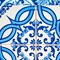 Homeroots 7" X 7" Blue and White Medi Peel And Stick Tiles 400138 - alternate 2