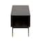 Homeroots Black Wood and Wicker Media Stand 400736 - alternate 3