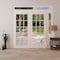 Vdomdoors Front Exterior Prehung Metal-Plastic Double Doors Clear Glass / MANUX 8151 White Silk / Office Comm MANUX8151DEXD-WS-W72+14xH80+12-RH-I - alternate 2