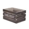 Homeroots Set of Three Dark Brown Solid Wood Crate, 3PK 487707 - alternate 1