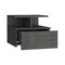 Homeroots 13" Dark Gray Wood One Drawer Floating Nightstand 546380 - alternate 2
