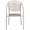 Flash Furniture Light Gray Steel Patio Arm Chair with Round Back, PK5 5-CO-3-SIL-GG - alternate 2