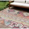 Homeroots 8' X 10' Linen Pink And Yellow Aztec Washable Indoor Outdoor Area Rug 598475 - alternate 1
