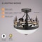 Vaxcel Acadia Rustic Wildlife Semi-Flush Mount Ceiling Light, Bronze, Deer and Bear Motif C0374 - alternate 3