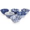 Elama Moxy 6 Piece Assorted Design 20oz Porcelain Footed Bowl Set in Blue ELM-MOXY-6-BOWL - alternate 3