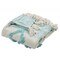 Homeroots 50" X 60" Aqua And Off White Cotton Woven Geometric Throw Blanket with Fringe 516538 - alternate 2