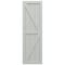 Ekena Millwork True Fit PVC Two Equal Panel Farmhouse Fixed Mount Shutters w/Z-Bar, Hailstorm Gray, 15W x 28H, PR TFP102FH15X028ST - alternate 2