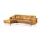 Homeroots Tan Genuine Leather L Shaped Sofa and Chaise Sectional With Toss Pillows 607314 - alternate 1