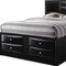 Homeroots Black Wood King Bed Frame With Drawers 376950 - alternate 2
