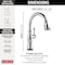 Delta Cassidy Single Handle Pull-Down Kitchen Faucet with Touch2O and ShieldSpray Technologies 9197T-PR-DST - alternate 2