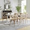 Flash Furniture Advantage Medium Natural With White Grain X-Back Chair, PK2 X-BACK-MOWG-2 - alternate 3