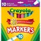 Crayola Broad Line Markers, Bold + Bright Colors, 10 Count, PK6 587725 - alternate 1