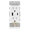 Leviton USB Receptacle, 15 A, White T5634-W - alternate 2