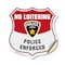 Signmission No Loitering Shield Sign Police Enforced, 18 Inch X 18 Inch, Vinyl Decal SHI-D-18-396 - alternate 1