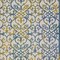 Homeroots 7' X 10' Ivory Blue And Yellow Trellis Indoor Outdoor Area Rug 546807 - alternate 2