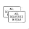 Signmission All Deliveries In Rear, Heavy-Gauge Aluminum Rust Proof Parking Sign, 18" x 24", A-1824-25310 A-1824-25310 - alternate 1