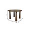 Homeroots 52" Walnut Solid Wood Round Top Dining Table 721117 - alternate 2
