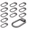Mytee Products 1/2 in Heavy Duty Weld-On Extended Forged D Ring w/ Brackets 3333 lbs WLL, 12PK D-Ring12-W-Extx12 - alternate 1