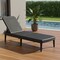 Homeroots 75" Black Heavy Duty Plastic Outdoor Stacking Chaise Lounge 565259 - alternate 2
