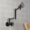 Kingston Brass Wall Mount Pot Filler Faucet with Knurled Handle, Oil Rubbed Bronze KS4105RKZ - alternate 2