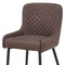 Homeroots Set of Two Brown and Black Faux Leather and Wood Dining Side Chairs, 2PK 716266 - alternate 2