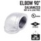 B & K STZ Industries 2 in. FIP each X 2 in. D FIP Galvanized Malleable Iron 90 Degree Elbow 311UE90-2 - alternate 2