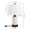 Jonathan Y Eloise 23" Coastal Glam Rectangular Alabaster/Metal LED Table Lamp with Nightlight Base, White/Black JYL6202B - alternate 2