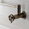 Kingston Brass Wall Mount Pot Filler Faucet with Knurled Handle, Antique Brass KS4103RKZ - alternate 2