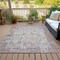Homeroots 9' X 12' Taupe And Ivory Patchwork Washable Indoor Outdoor Area Rug 631441 - alternate 2