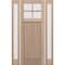 Doornmore CRF-P1G4, 65.25" x 98" ( 36" Door + 2x12" Side) Left Hand, Mahogany SDL 4 Lite Exterior Door CRF-P1G4-SW-3696-G101-SL_1-2_LI - alternate 1