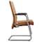 Leisuremod Aleen Office Chair in Upholstered Leather and Iron Frame, Acorn Brown AGO19LBRL - alternate 2