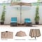 Villacera 9ft Half Umbrella, Beige 83-OUT5461 - alternate 3