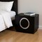 Homeroots 24" Croc Black Lacquer Faux Crocodile 2 Drawer Nightstand 284145 - alternate 2