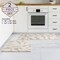 Lavish Home 2PC Bathroom Rug Set 100% Cotton Bath Mats w/ Textured Botanical Leaf Print for Boho Bathroom Decor ST-BATH5-BN - alternate 2