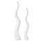 Uniquewise 51in Tall Animal Horn Shape Floor Vase: Elegant Ceramic White Accent for Entryway, Dining, or QI004040.W.2 - alternate 3